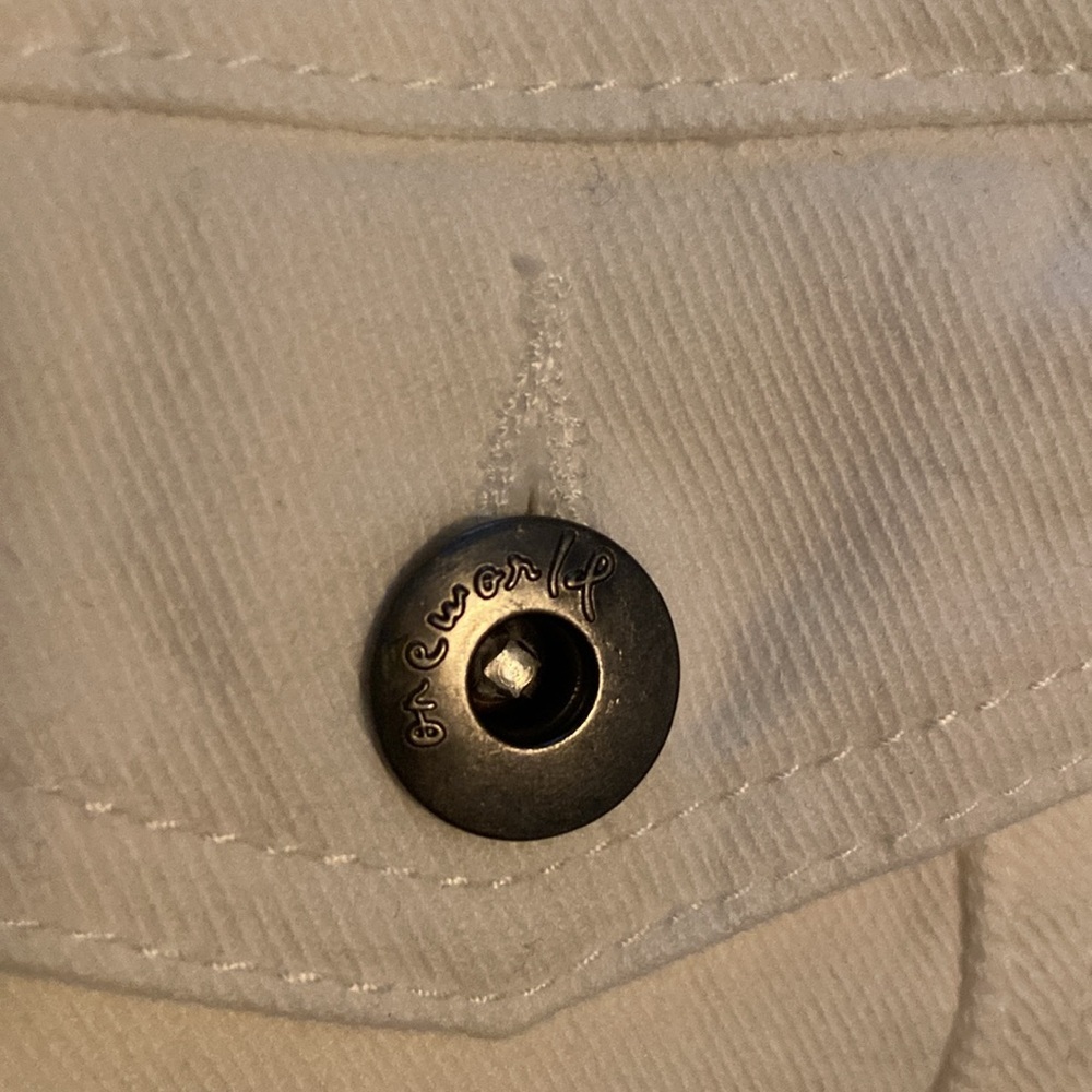 One World Denim Button Front Jacket White Size M New - Picture 5 of 14